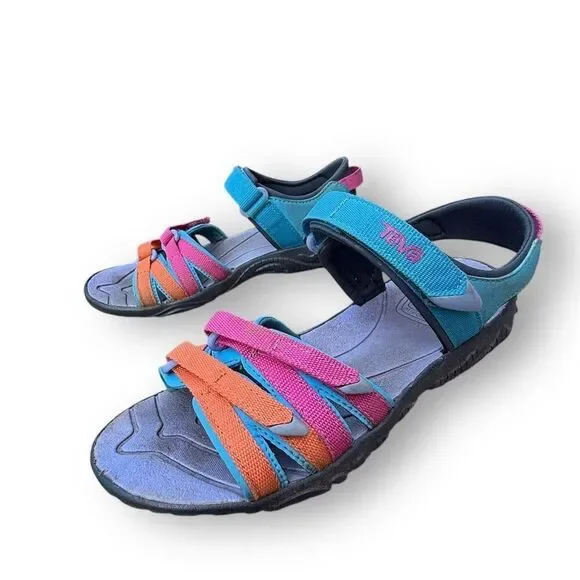 Teva Kids' Adventure Sandals Size 1 Multicolor Water-Friendly Sport Sandal - Picture 7 of 10